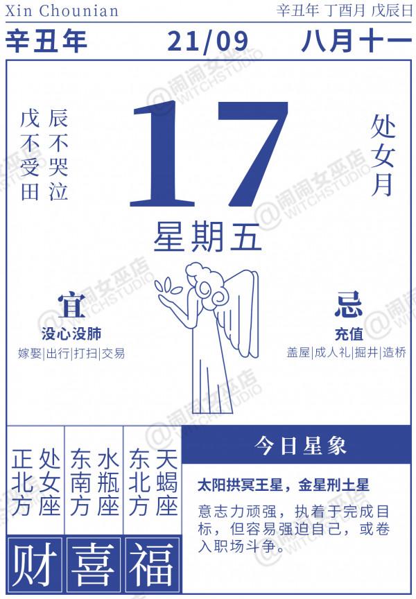 星曆0917：射手感受到壓力 金牛適合學習