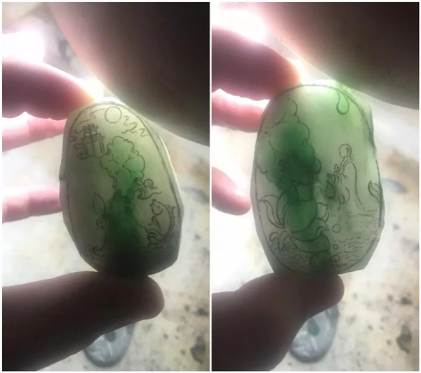 萬元買下的翡翠原石,以為切垮了,誰想到成品出來後挽回了損失 萬元買下的翡翠原石,以為切垮了,誰想到成品出來後挽回了損失