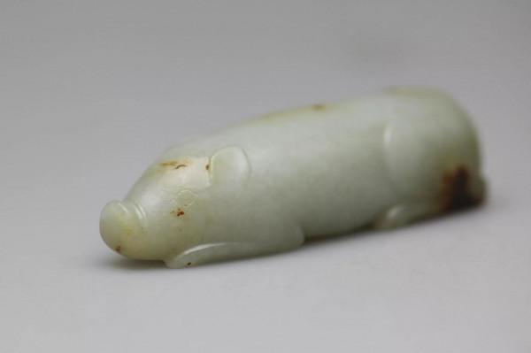 甘肅琳隆雅齋||漢代玉握豬 甘肅琳隆雅齋||漢代玉握豬