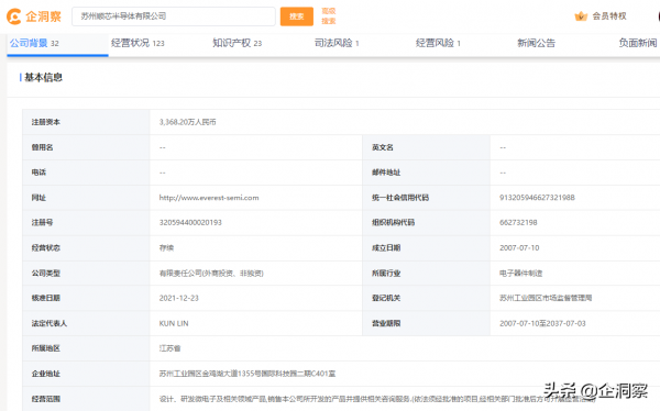 英特爾投資順芯半導體
