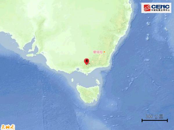 澳大利亞東南發生5.9級地震