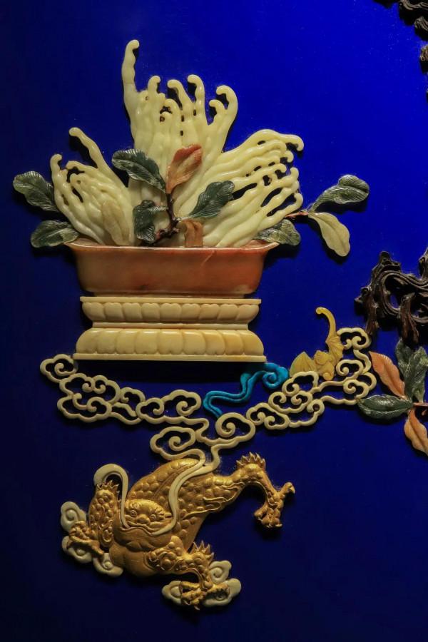 血檀 | 百寶嵌清供掛屏