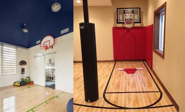 院子不種樹也不種菜，夷為平地再圍3米高護欄，圈個籃球場家裡用