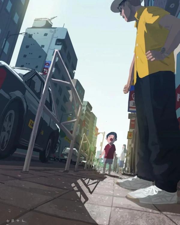 會畫畫的爸爸,太暖了 會畫畫的爸爸,太暖了