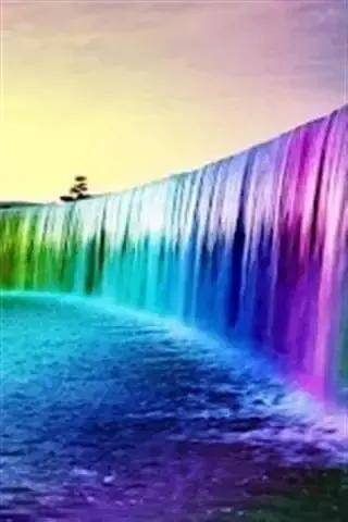 分享圖片&mdash;&mdash;世界彩色大瀑布