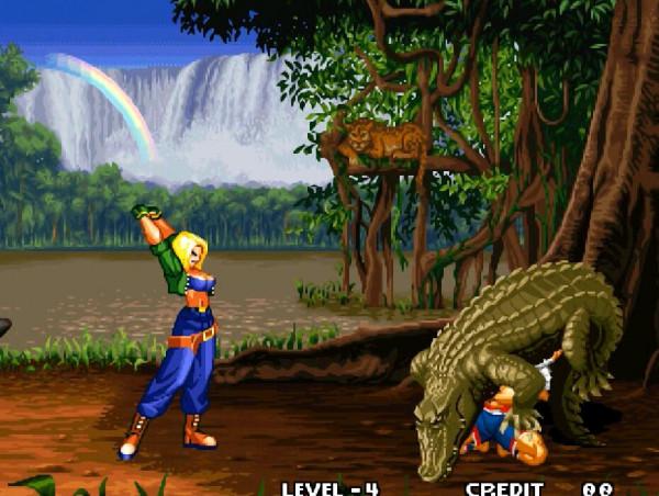 經典街機《餓狼傳說》怪不得東丈沒女朋友，原來訓練時被鱷魚咬了