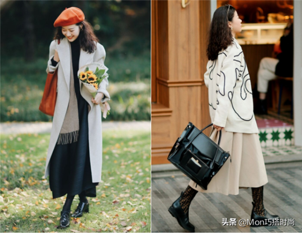 今年的裙子流行“過膝不過踝”，優雅時髦又顯高，太適合小個子了