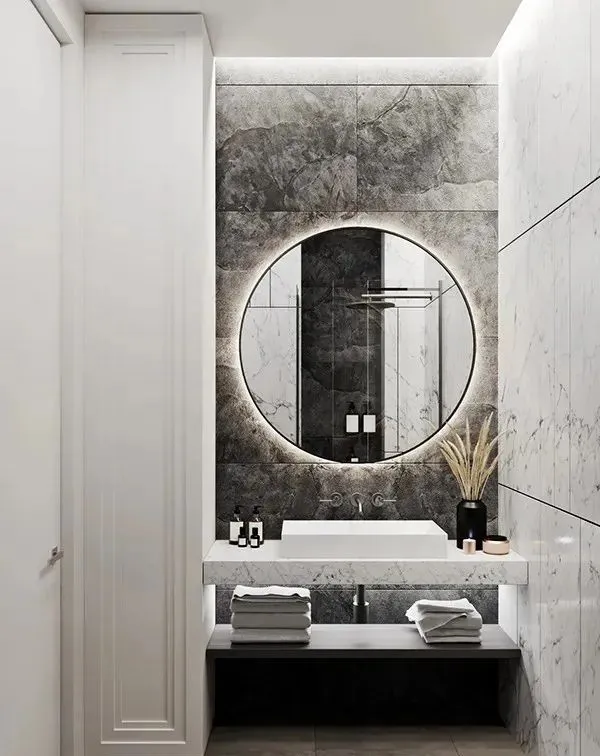 大理石衛生間設計，簡約輕奢