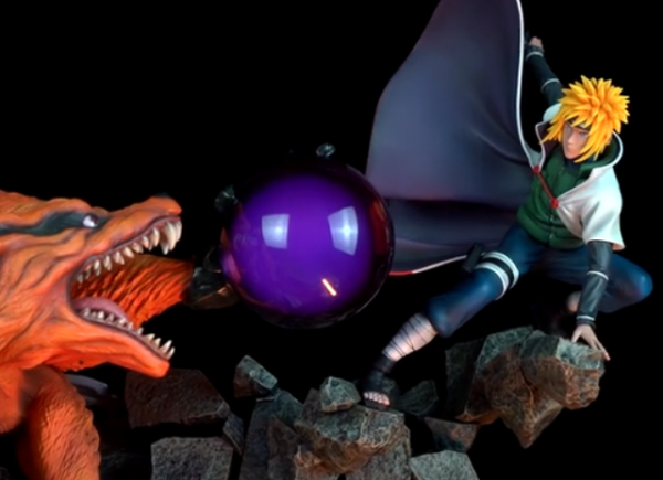 水門決戰九尾手辦，看到尾獸玉的特效，才明白飛雷神有多強