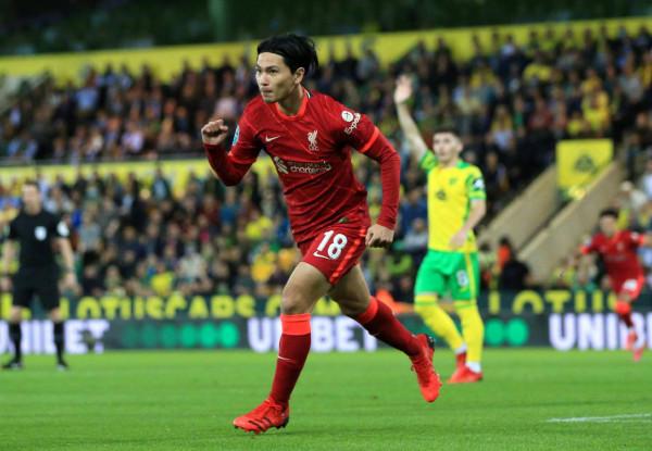 聯賽盃-日本國腳梅開二度 奧裡吉傳射 利物浦3-0諾維奇