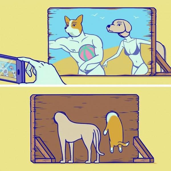 15幅鮮明的黑色幽默漫畫,看似荒謬,卻富含深意 15幅鮮明的黑色幽默漫畫,看似荒謬,卻富含深意