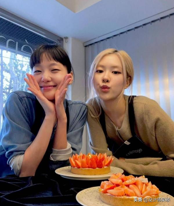 BLACKPINK樸彩英金高銀合照 一起做蛋糕甜蜜滿分