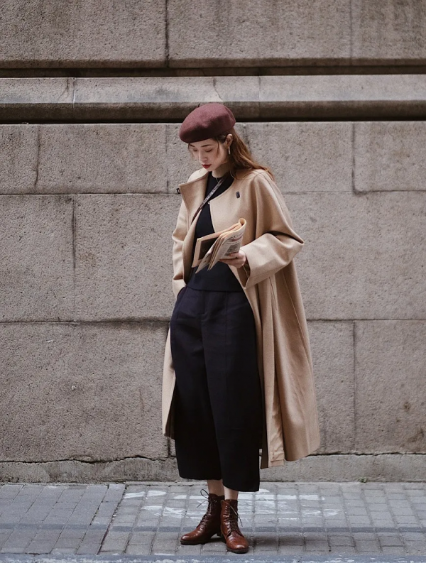 厚外套+裙子、毛衣+闊腿褲，秋冬這樣穿巨好看！洋氣爆了