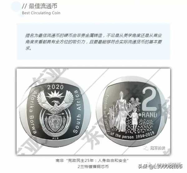 2022年世界硬幣大獎賽單項獎公佈（附我國入圍專案）