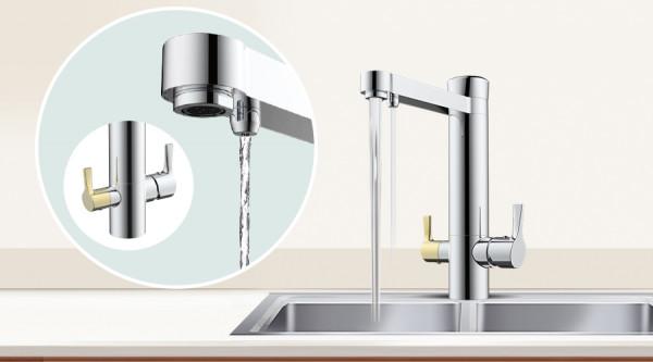 藏在水龍頭裡的淨水機,省錢又省地 藏在水龍頭裡的淨水機,省錢又省地