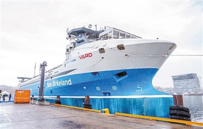 首艘電動無人駕駛貨輪亮相挪威