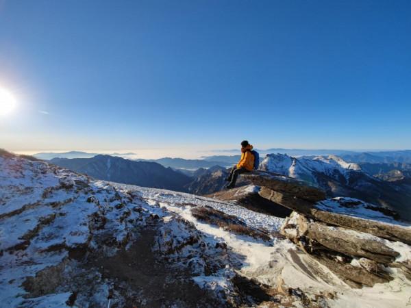 成驢之路：一日大寺，雪厚路長，路線：光頭山-大寺-高冠峪