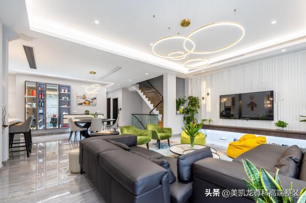 600㎡現代風別墅，跳躍的色彩點亮生活的絢麗