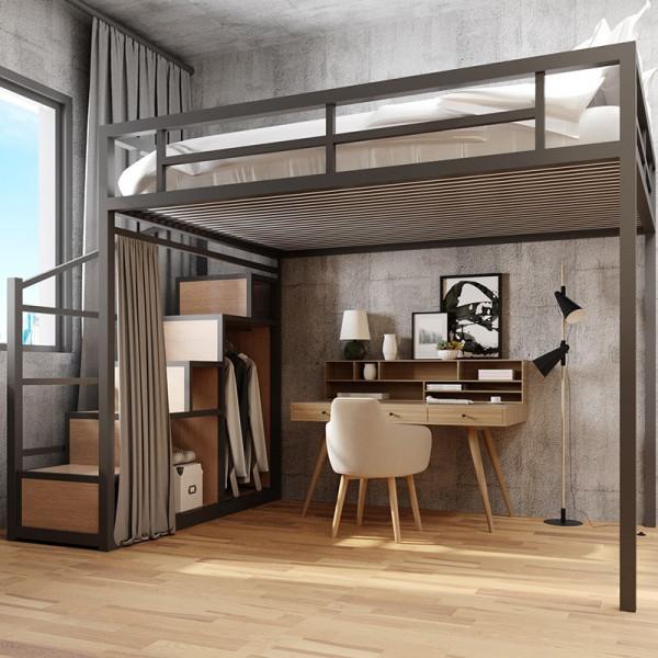 小戶型的裝修模板：木板電視牆向上延伸，再多做一層“有效”臥室