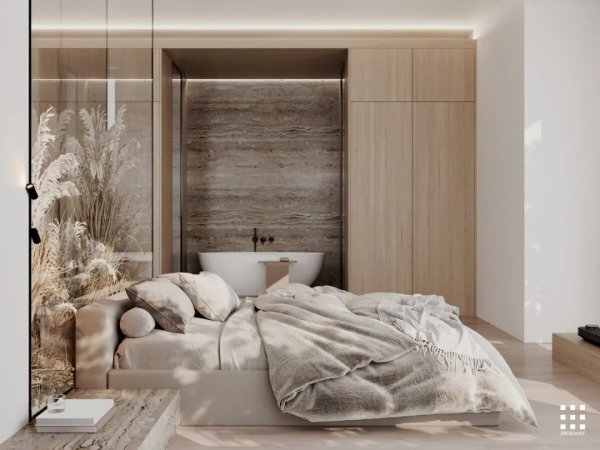 62㎡水泥灰+原木，溫暖舒適