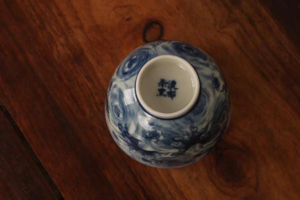 濃郁柴窯青花金魚紋主人杯 景德鎮陶瓷瓷器茶具茶杯