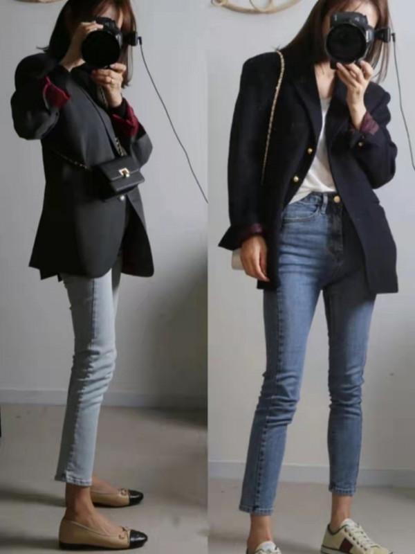 今年秋季火了一種搭法，叫“廓形西裝+小腳褲”，時髦顯高又洋氣