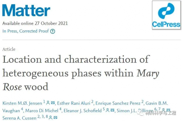《Matter》：瑪麗玫瑰木材中非均相的位置和特徵