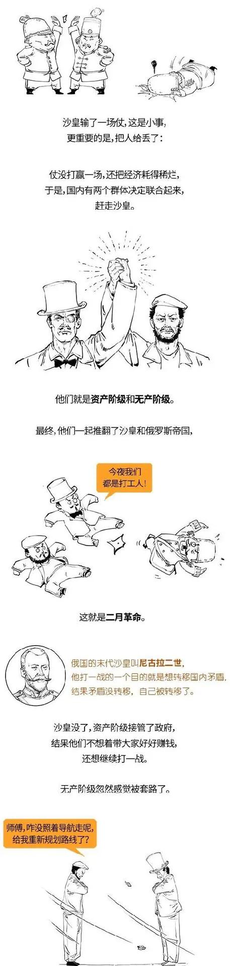 號稱戰鬥民族的俄羅斯，歷史上打仗並不咋樣，看看漫畫怎麼講