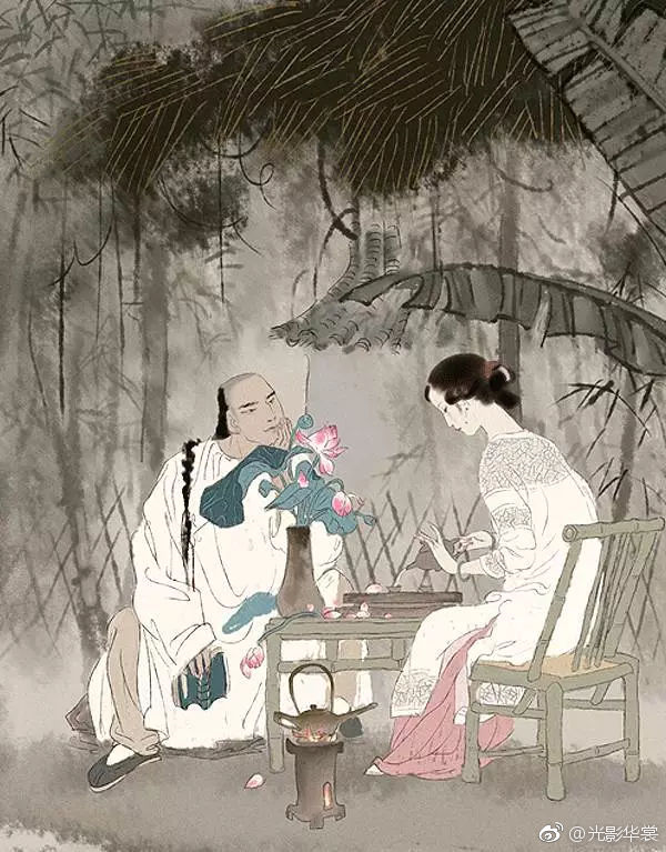 80後清華才女，把“詞牌名”畫成古風美人，每一張都忍不住儲存