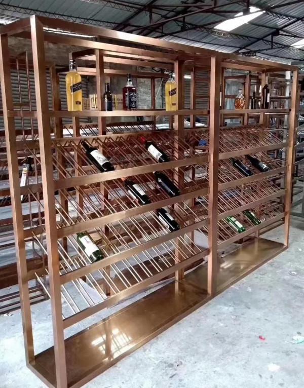 屏風隔斷不鏽鋼隔斷屏風酒櫃