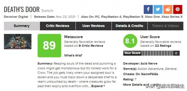 Swtich主機銷量破億！那麼2021年評分最高的NS遊戲是？