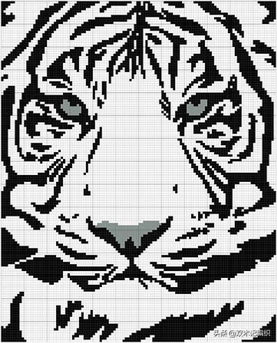 猛虎萌虎 31款老虎主題圖案圖解（2022虎年毛衣圖案集）