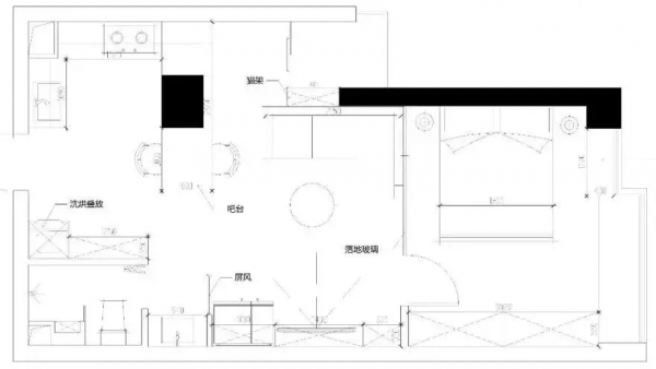 42㎡全靠拆牆打造通透無敵的空間，1人4貓的貓系新居