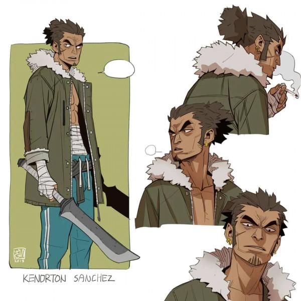 畫熱血漫畫的人設，真酷