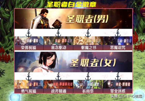 DNF：白金徽章抄作業了！30號徽章轉換功能出現，全職業鑲嵌一覽