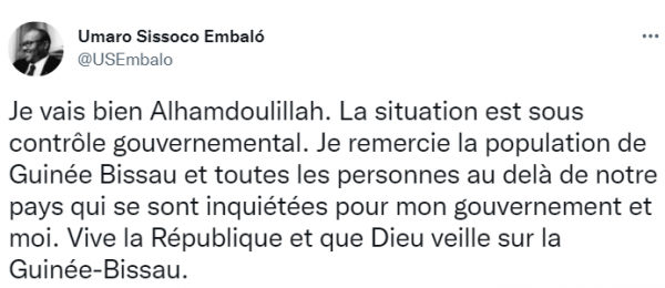 幾內亞比索總統：未遂政變造成較大傷亡 其本人無恙