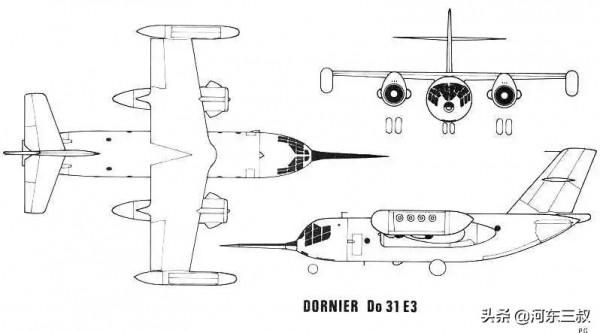 德國Do.31，20噸級配備10臺發動機，全球唯一垂直起降運輸機