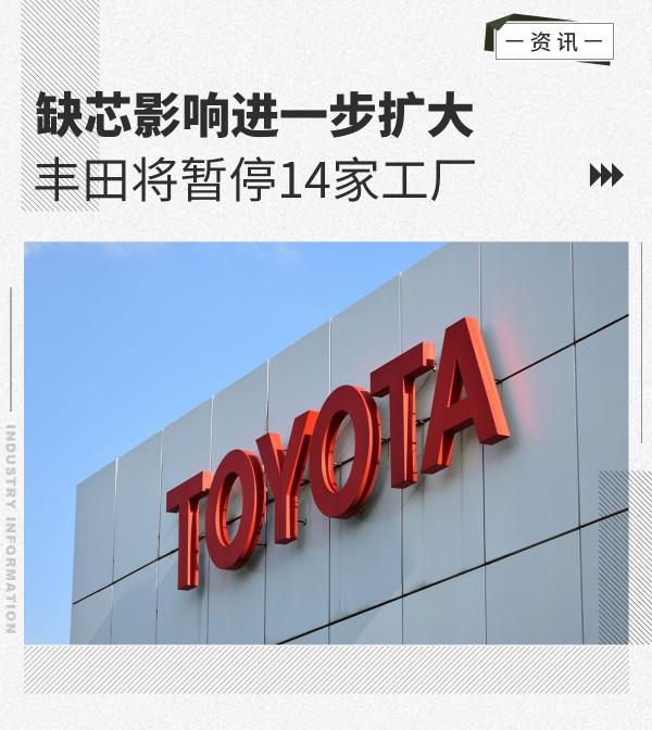 缺芯影響進一步擴大 豐田將暫停14家工廠