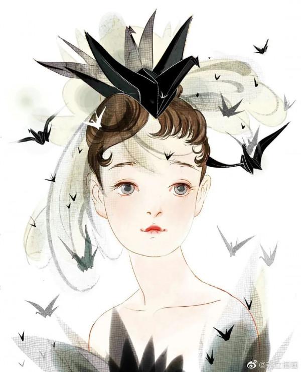 80後清華才女，把“詞牌名”畫成古風美人，每一張都忍不住儲存