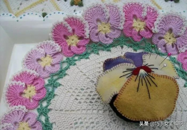 編織杯墊、餐墊、周邊花邊等多種方案圖解