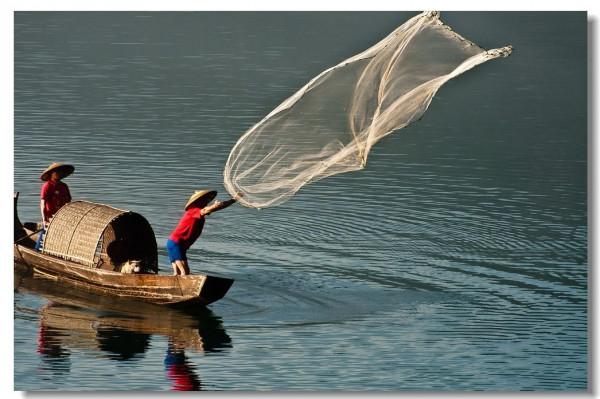 手拋網，魚網打不開不會用