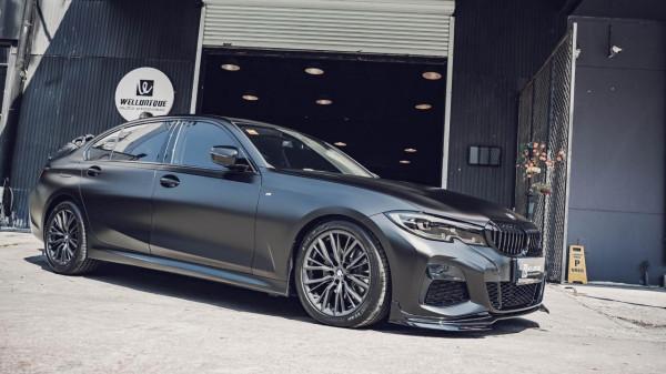 超帥低趴黑武士！寶馬3系貼TMD電光金屬黑