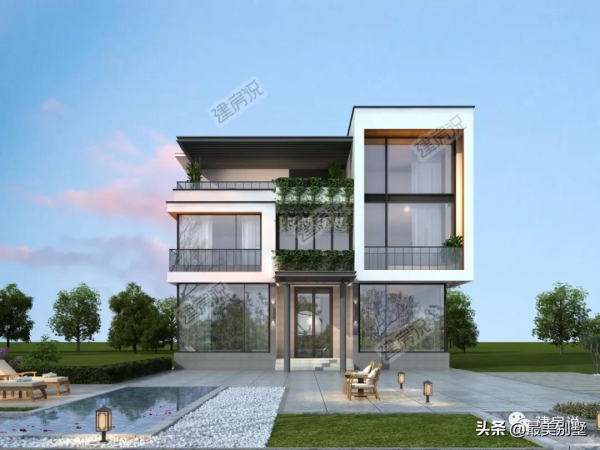 時尚現代風別墅，簡直在赤裸裸的誘惑我回農村，回頭率超高