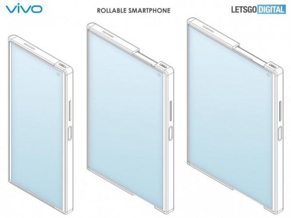 vivo卷軸屏曝光，後置三攝，左上角挖孔的螢幕