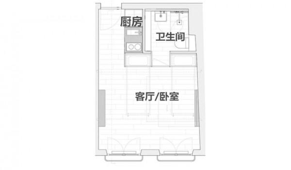16㎡小公寓放下2張床卻不擁擠，還擁有5大功能區？這住起來真舒服