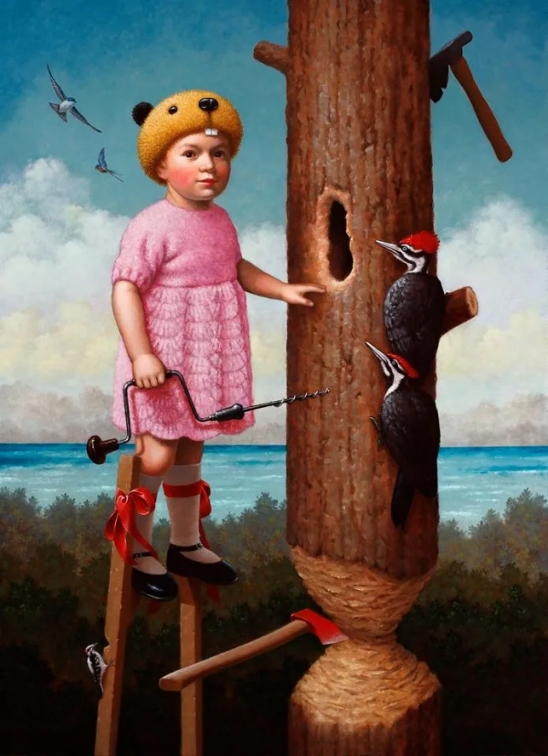 史蒂文-肯尼，大自然的美麗和神秘，在超現實畫作創意中表現