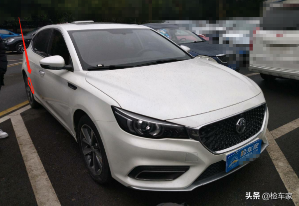 車子沒有事故，但是後翼子板被切割過！這輛8萬塊的名爵6能買嗎？