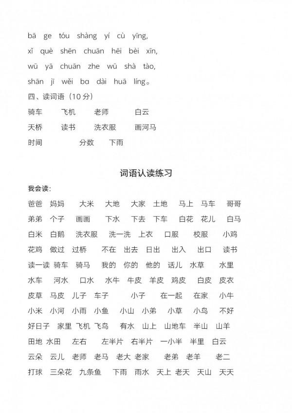 一年級拼音難學？前五張圖必須學會，老師建議：一年級每天讀五遍