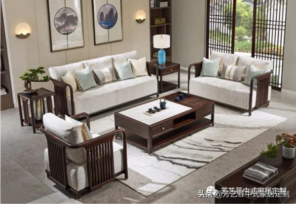 148㎡新中式，黑檀+黑胡桃傢俱，通透禪意，一進門就被治癒了