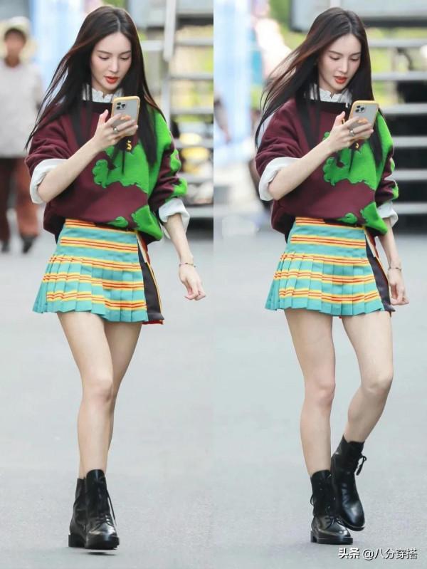 金晨的“舞蹈家身材”真出挑,衛衣配百褶裙青春靚麗,活力減齡 金晨的“舞蹈家身材”真出挑,衛衣配百褶裙青春靚麗,活力減齡